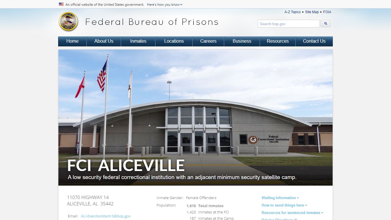 FCI Aliceville - Federal Bureau of Prisons